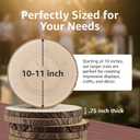 KARAVELLA Large Wood Slices for Centerpieces Wood Centerpieces for Tables, Rustic Wedding Centerpiece, Natural Wood Slabs, Thin Slices 10-11 inches (10 Pack)