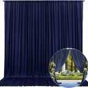 10 x 7 Feet Navy Blue Backdrop Curtain for Partie, Background Curtains for Photoshoot, Birthday, Wedding, Halloween, Thanksgiving, Christmas Day, New Year Party Decorations 5Ft x 7Ft, 2 Panels