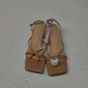 Coutgo Womens Strappy Low Kitten Heels Sandals Open Square Toe Flip Flop Summer Dress Party Shoes 11