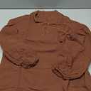 HJYCHN Boys Tshirts Embroidery Stand Collar Solid Lace up Long Sleeve Pullover Tops for Toddler Kids Boys Long Sleeve Shirts Coffee 11-12 Years