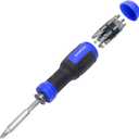 SHARDEN Multibit Screwdriver 13-in-1 Screw Driver Set Adjustable Extension Screwdriver Multitool All in One with Torx Security, Flat Head, Phillips, Hex, Square and 1/4 Nut Driver