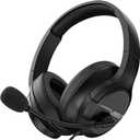 Gaming Headset for Xbox One, PS5, PS4, PC, Sega Game Gear and Other Devices with 3.5mm Audio Jack, Plug and Play, Gaming Headphones for Nintendo Switch with Clear Mic, Folding Design for Kids (Black) (White)