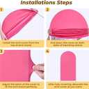 6 ft Arch Backdrop Cover Hot Pink - Double-Sided Spandex Arch Covers Stretchy Backdrop for Balloon Arches Birthday Party Baby Shower Banquet Wedding Photo Background