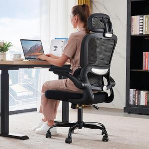 TRALT Office Chair Ergonomic Desk Chair, 330 LBS Home Mesh Office Desk Chairs with Wheels, Comfortable Gaming Chairs (Black)