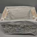 HOSROOME Storage Baskets for Shelves Organizing Gift Basket Empty Woven Baskets for Closet Boho Decor Basket for Bathroom Living Room Bedroom,White