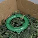 8 Pcs Christmas DIY Gree Wreath 10 Inch Green Artificial Wreaths DIY Faux Plain Wreaths Front Door Green Farmhouse Cabinets Wreath Indoor Outdoor Wall Decor(Pine Needle)