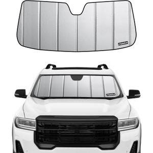 Windshield Sun Shade for GMC Acadia 2017-2023, Front Window Sunshade, 6 Layers Sun Shield, Block UV Rays Dashboard Shield, Insulation Sun Shade Accordion Fold (gray-safeguard)