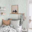 3 x Ismoon Green Peel and Stick Wallpaper Boho Geometric Contact Paper 17.3"x78.7" Sage Green Modern Removable Wall Paper for Kitchen Cabinet Self Adhesive Wallpaper Bathroom Waterpoof Decor Vinyl