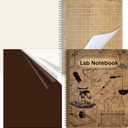 2 x Chemistry Lab Notebook Vintage Laboratory Notebook Quad Ruled Science Lab Book 8.5'' x 11'' for Student Research Graphing Engineering Computation Physics Ink Proof 104 Page Coil Binding