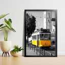 LaVie Home 22.375x34 Picture Frame Black Puzzle Frame, Display Pictures, Puzzle 22.375x34 Without Mat, Stable Frame and Polished Plexiglass, Horizontal and Vertical Format of The Walls
