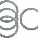 uxcell 4 Pcs Bar Stool Leg Protectors Ring Non Slip Silicone Chair Leg Floor Protector for 14.5" to 16.5" Round Base Pads Bottom Protect Wooden Floor No Scratches No Noise, Grey