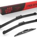 BERG REGEN 3 Wipers Windshield Wiper Blades, Replacement for Chevrolet Chevy Trax Buick Encore 2021-2014 Opel Mokka 20-12 All-Season Automotive OEM Wiper Blades Set - 26"/14"/10" (Set of 3)