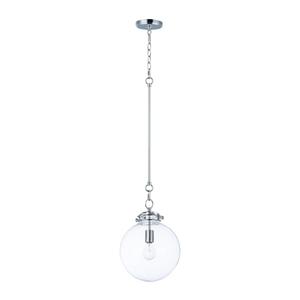 Maxim 25180CLPN, Retro Pendant, 1-Light, 60 Watts, Polished Nickel