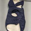 Windproof Waterproof Dog Coat Fleece & Cotton Lined Warm Jacket, Cold Weather Pet Apparel Clothes Vest for Small Medium Large Dog (XL, Blue)