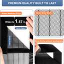 METAONLY Magnetic Screen Door Mesh Fits 36" x 80" Door - Curtain Size 38" x 82", Works for Patio, Sliding Door, Keeps Bug Mosquito Out, Fresh Air Flow, Black
