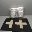 Suzile 2 Pcs Black Pillows with Swiss Cross Throw Pillows Plus Crosses Decorative Cushion for Couch Home Office Decor, 18 x 18 Inches