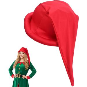 DOITOOL Halloween Cap Gnome Hat, Decorative Hat Cosplay Costume Prop, Halloween Party Decoration, Polyester (Red)
