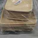 Chic Leaf Compostable & Biodegradable Palm Leaf Disposable Bamboo Plates - Disposable Party Plates for Appetizers - Camping Essentials - Reusable Party Supplies (10 & 7 Inch Square)