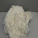 WDIRARA Women's Fuzzy Trim Cardigan Sweater Goth Punk V Neck Long Sleeve Knit Outerwear (Medium, Apricot)