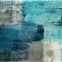 Turquoise Bathroom Rugs Non Slip,Teal and Grey Ombre Bath Mat for Girls Adult,Grunge Watercolor Door Mat Washable,Vintage Contemporary Artwork Bathroom Floor Mat Ultra Soft 18 x30