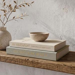 ZICOTO Set of 2 Beautiful Decorative Linen Books - Aesthetic Faux/Fake Books for Modern Home Decoration on Coffee Table, Bookshelf or Mantel - Stylish Keepsake Box and Photo Storage Solution
