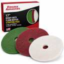 Floor Maintenance Pad Set, Green Red White, 17" - 3 Pack