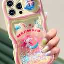 Toycamp for iPhone 16 Pro Max Case - Women Girls Cute Phone Cover Glitter Mermaids with Sliding Camera Cover Unique Girly Teens Design Flowing Liquid Quicksand Case for iPhone 16 Pro Max 6.9 "