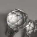 2 Pack Crystal Glass Dummy Door Knobs, Round Half-Dummy Door Knob for Hall Closet, Polished Chrome