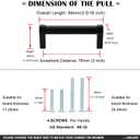 3 Inch Hole Centers, Black & Chrome Knurled Bar Kitchen Cabinet Pull Handle AP1312 | Pack of 5, Solid Hardware for Drawer, Dresser, Bathroom Vanity, Furniture Door, Cupboard, Bedroom, 3"