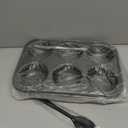 Non-Stick Jumbo Muffin Pans, 6-Cup Set of 2 Baking Pans with a Spatula for Extra-large Muffins & Cupcakes