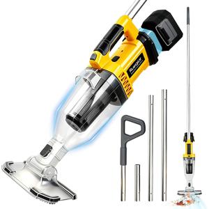 Pool Vacuum for Above Ground Pool Compatible with Dewalt 20V Battery, Cordless Pool Cleaner with 86' Extension Pole, 18.5 GPM Beast-Level Suction Efficient Leaf and Debris Removal (Tool Only)