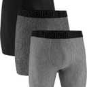 Under Armour Men's Multi-Pack Performance Tech Long-Leg Boxer Brief, 9" Inseam, All-Day Comfort (4X-Large)