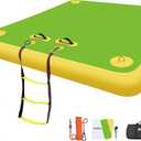 Wauffua Inflatable Floating Dock for Lakes, Thick and Extra Wide Lake Floats for Adults, Non-Slip Air Dock Platform with Portable Carrying Bag, Floating Platform Island for Pool Beach Ocean