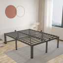 ROIL 20 Inch King Bed Frame with Rounded Corner and Headboard Hole Mattress Retainers 3500LBS Metal Heavy Duty Steel Slats No Box Spring Needed Platform Noise-Free Easy Assembly