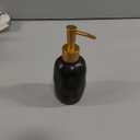 YYW Soap Dispenser 6.7oz Soap Dispenser YYW Bathroom Ceramic Hand Soap Dispenser with Unique Design Refillable Dish Soap Dispenser for Kitchen Bathroom (Black)