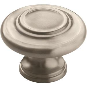 Amerock | Cabinet Knob | Satin Nickel | 1-3/4 inch (44 mm) Diameter | Inspirations | 1 Pack | Drawer Knob | Cabinet Hardware