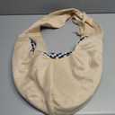 Tomkas Small Dog Sling Carrier - Zipper Pocket & Adjustable Strap & Zip Pocket - for 3-10 lbs Pets (Cream, M - Classic Pocket & Classic Strap)