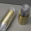 Tobvory 100 Pack Gold Rimmed Plastic Cups - 9 oz Hard Clear Plastic Cups, Premium Disposable Cup For Cocktail And Drinking - Food Grade Party Cups Set - Sturdy Tumbler Cup - Gold Rim