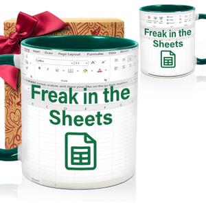 Funny Excel Coffee Mug Gift for Accountant, Freak In The Sheets mug, Unique Spreadsheet Office Mugs for Accounting Boss Finance Banker CFO CPA Novelty Birthday Christmas mugs gifts for Coworkers-48