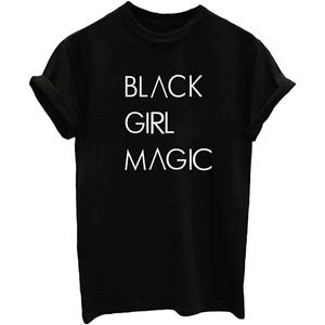 BLACKOO Women Graphic T-Shirts Cute Tees Summer Tops (Black, M)