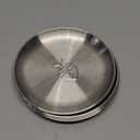 Stainless Steel Cat Dishes with Fishbone Pattern, Metal Cat Food Dishes, 6.7" Wide Whisker Friendly Cats Plates, Cute Plates with Non-Slip Pad for Indoor Cats 4 PCS