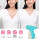 Stitch Gun for Clothes, Tagging Gun for Clothing Quick Fixes - Price Tag Gun with 6 Fine Needle, 1000 Black Fasteners & 1000 DarkSlateGray1+Snow