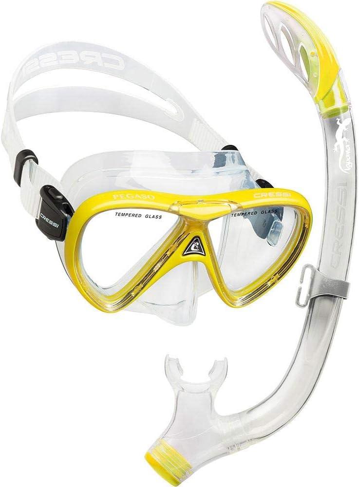 Cressi Snorkeling Silicone Set (Mask & Snorkel) for Kids Ages 5 To 15 Years Old