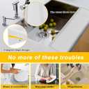 Silicone Edge Protectors - Multifunction Sink Accessories, Splash Guard & Draining Mat for Kitchen, Bathroom Sink, Steel, Granite, Quartz Countertops(Transparent)