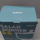 Stainless Steel Salad Spinner, 4.8 Qt Vegetable Washer, BPA-Free Lettuce Dryer with Crank Design, Dishwasher Safe, Non-Slip Base - Transparent Lid