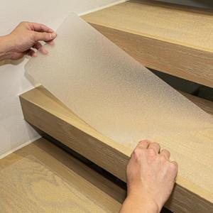 LifeGrip Stair Treads Non-Slip (15PCS), Anti Slip Transparent Stair Treads Tape for Indoor Wooden Step (8"X32"X15P-Treads) (Clear)