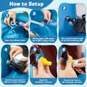 Anpro Giant Shark Sprinkler Kids Inflatable Water Toy Outdoor Play Sprinkler, Summer Outside Gifts for Toddlers