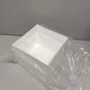 Red Co. Set of 3 Glossy White Acrylic Cube Display Nesting Risers with Hollow Bottoms - 2 Pack