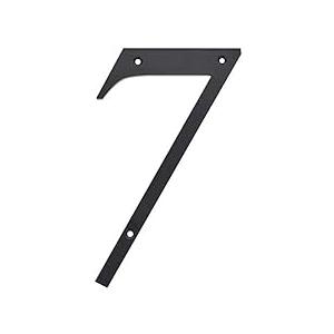 Hillman 6 in. Reflective Black Plastic Nail-On Number 7 1 pc. -3 Pack