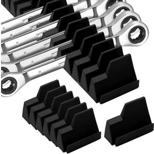 30-Tools Modular Wrench Organizer, Magnetic Wrench Organizer Set Wrenches Holders for Tool Box Tool Drawer Storage(Black)